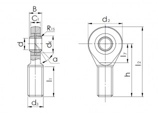 Подшипник Шарнирные головки с внешней резьбой Подшипник SAL 25 T/K (POS 25 L) по выгодным ценам Орёл
